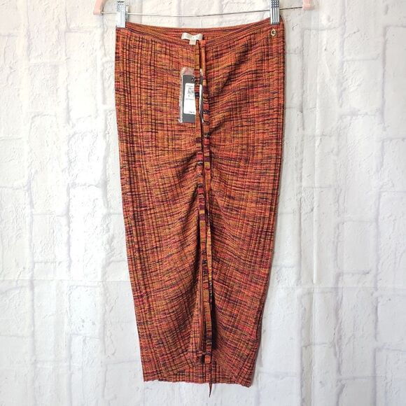 GUESS Cinched Front Anika Ribbed Bodycon Skirt Small - Picture 5 of 12